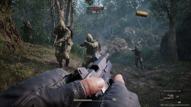 A screenshot of MGS 3's remake.